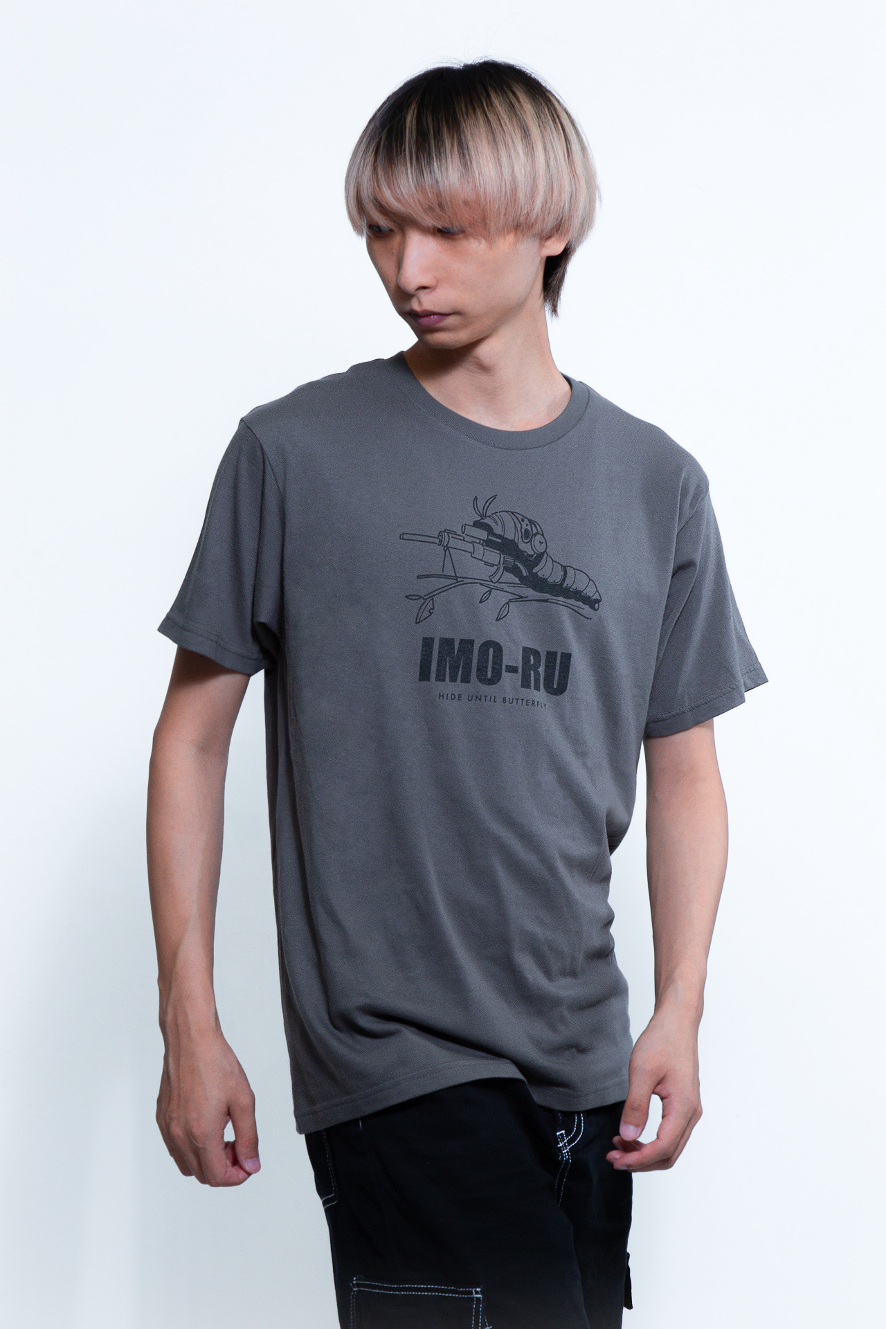 IMORU IMO MUSHI T Shirts Charcol