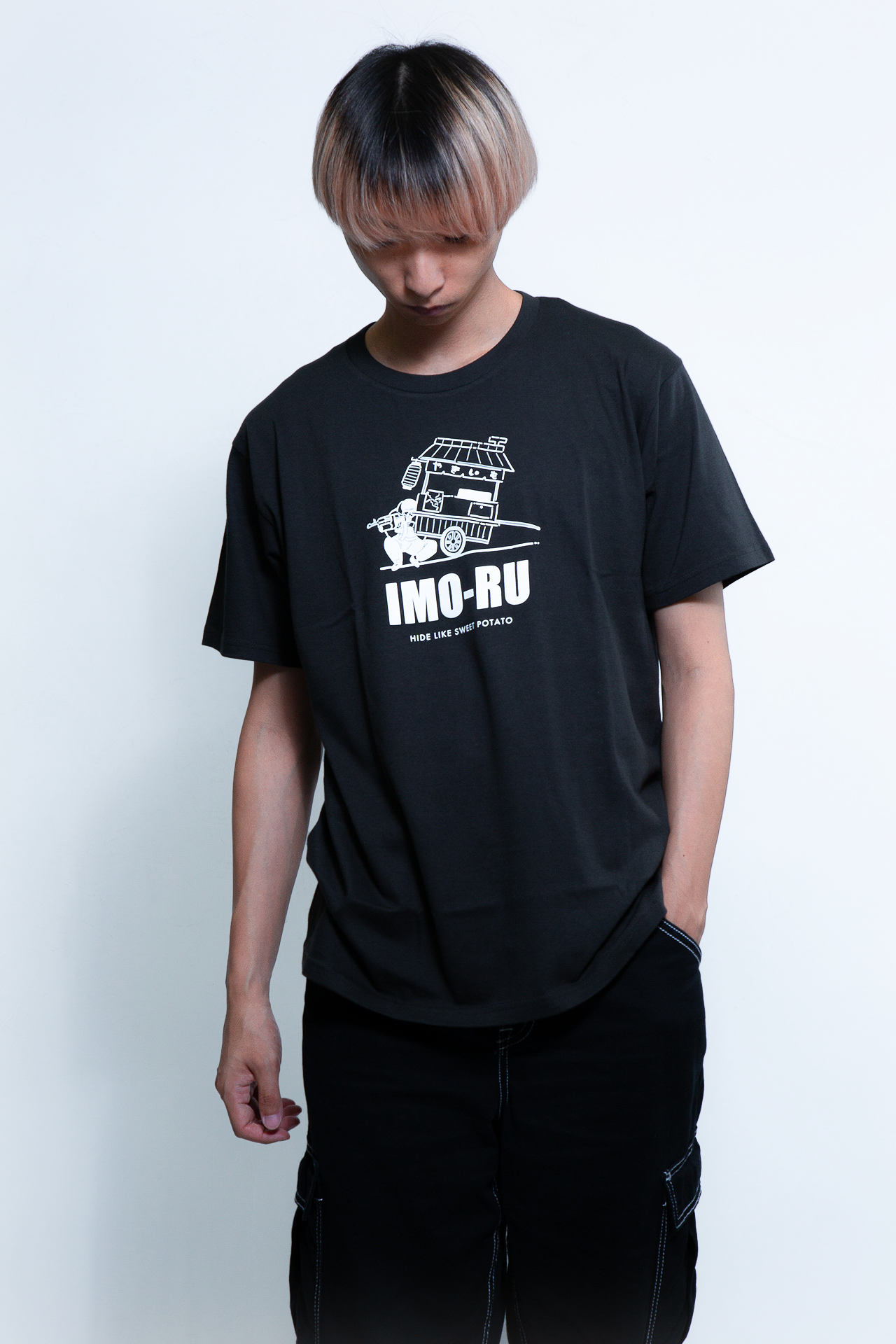 IMORU YAKI IMO T Shirts Smoke Black