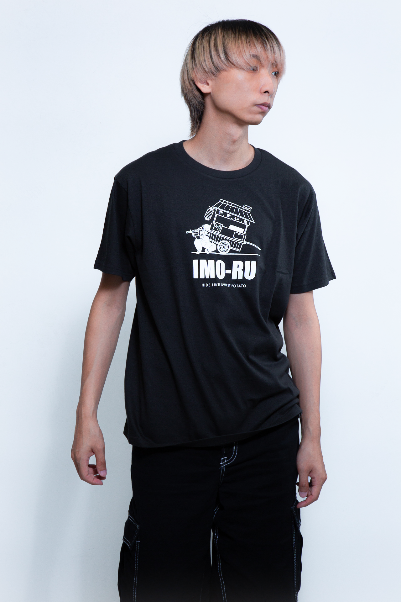 IMORU YAKI IMO T Shirts Smoke Black