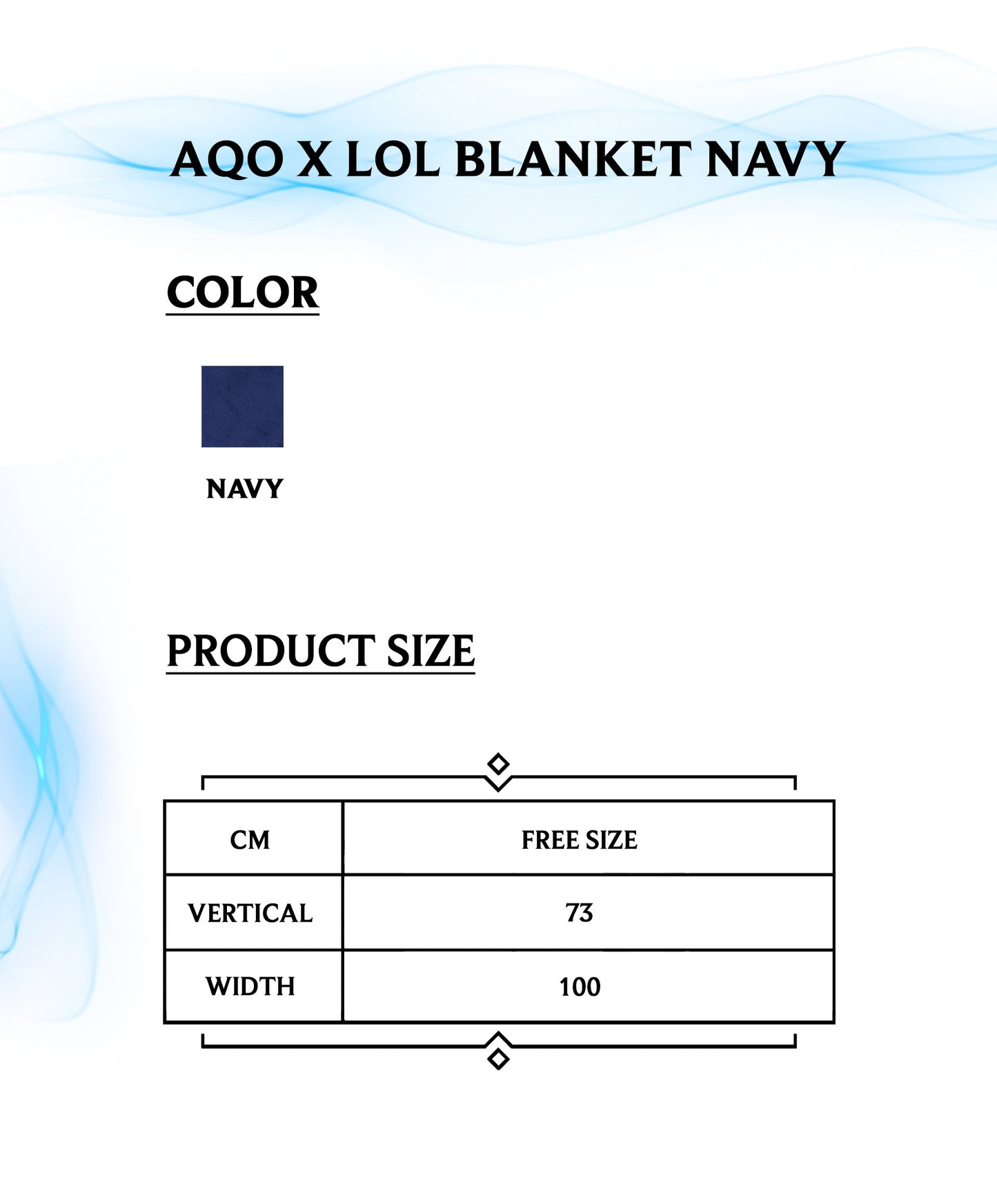【AQO ×リーグ・オブ・レジェンド】ブランケット ネイビー