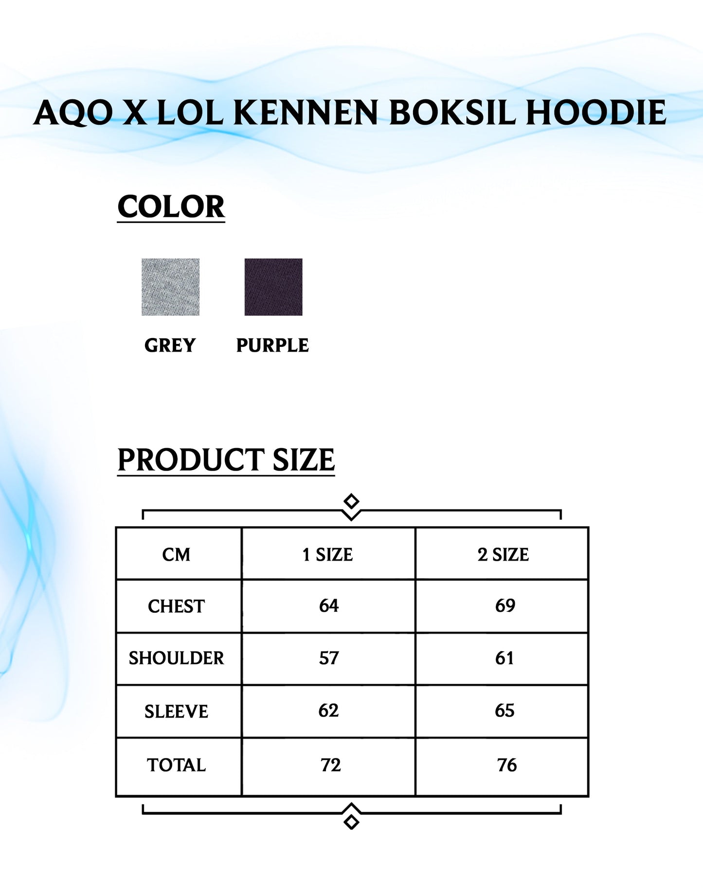 【AQO ×リーグ・オブ・レジェンド】ケネン フード付きパーカー グレー