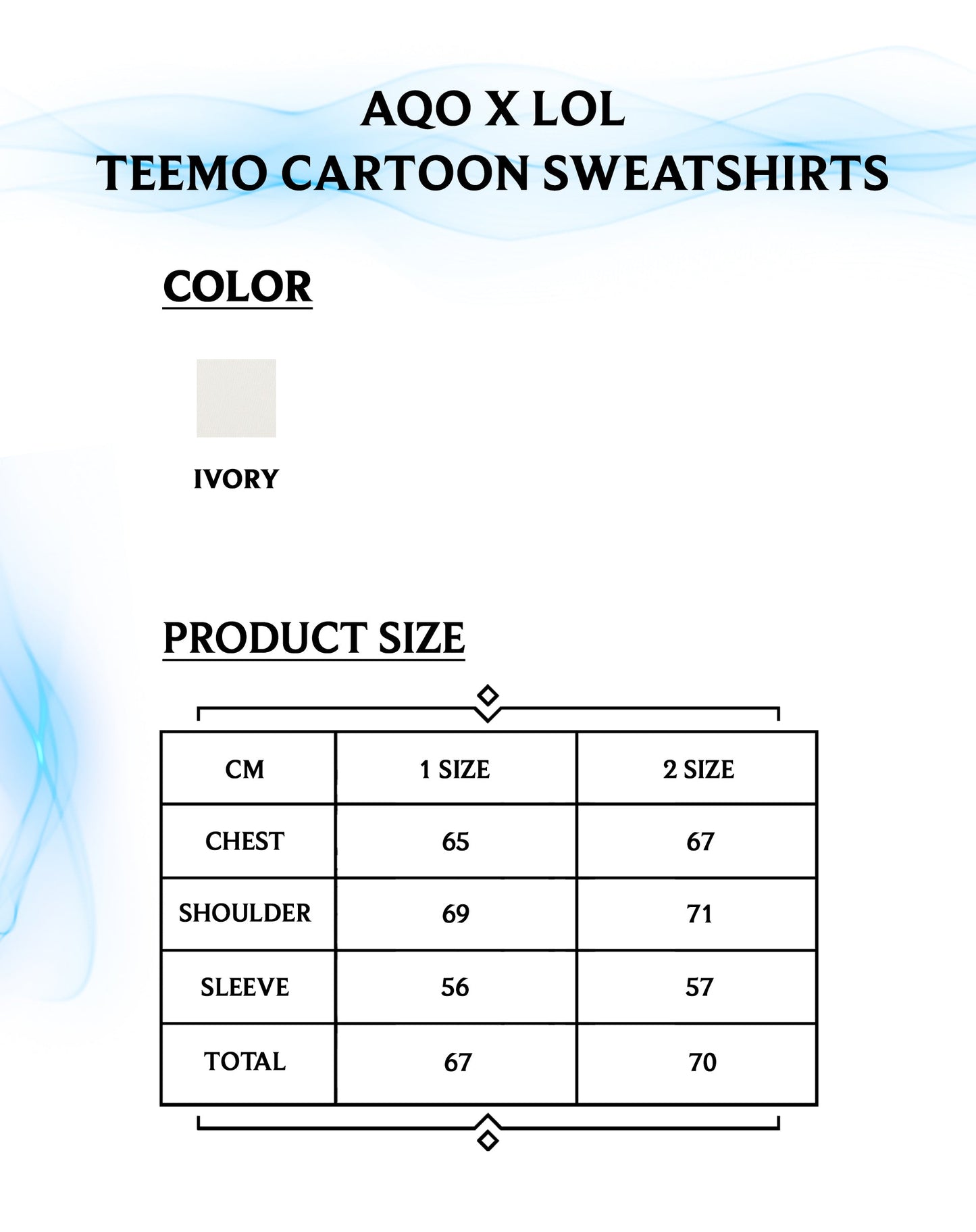 【AQO ×リーグ・オブ・レジェンド】カートゥーンティーモ スウェット アイボリー