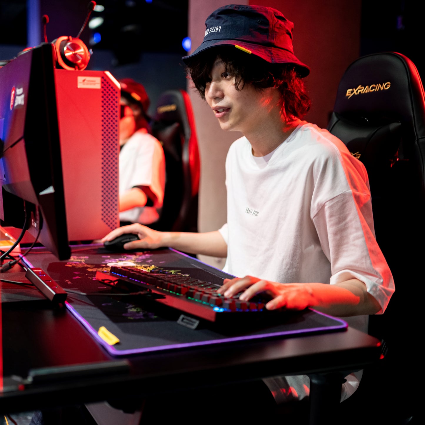 Press Start Bucket Hat (Navy) Model : Takaya Special