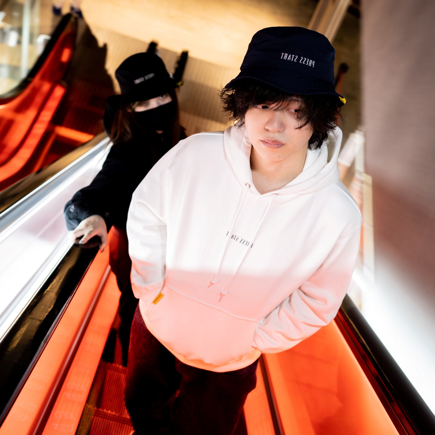 Press Start バケットハット(ネイビー)モデル:たかやスペシャル