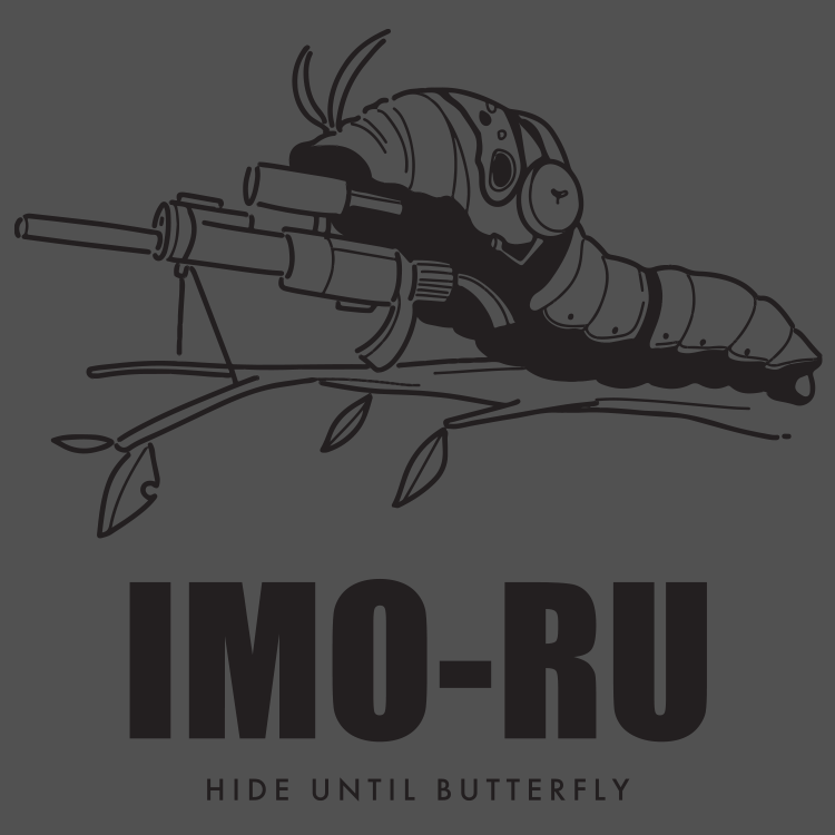 IMORU IMO MUSHI T Shirts Charcol