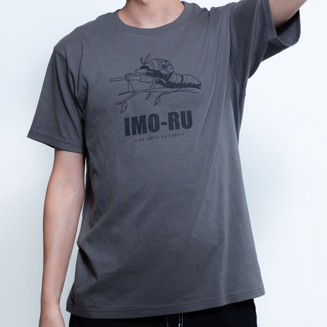 IMORU IMO MUSHI T Shirts Charcol