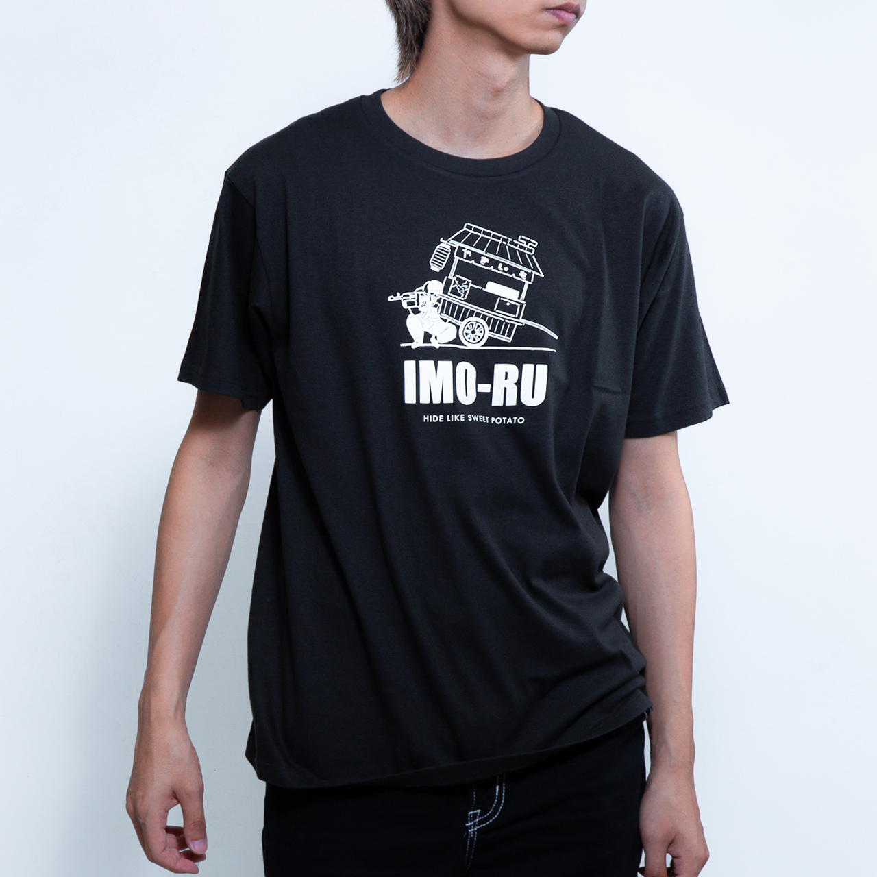 IMORU YAKI IMO T Shirts Smoke Black