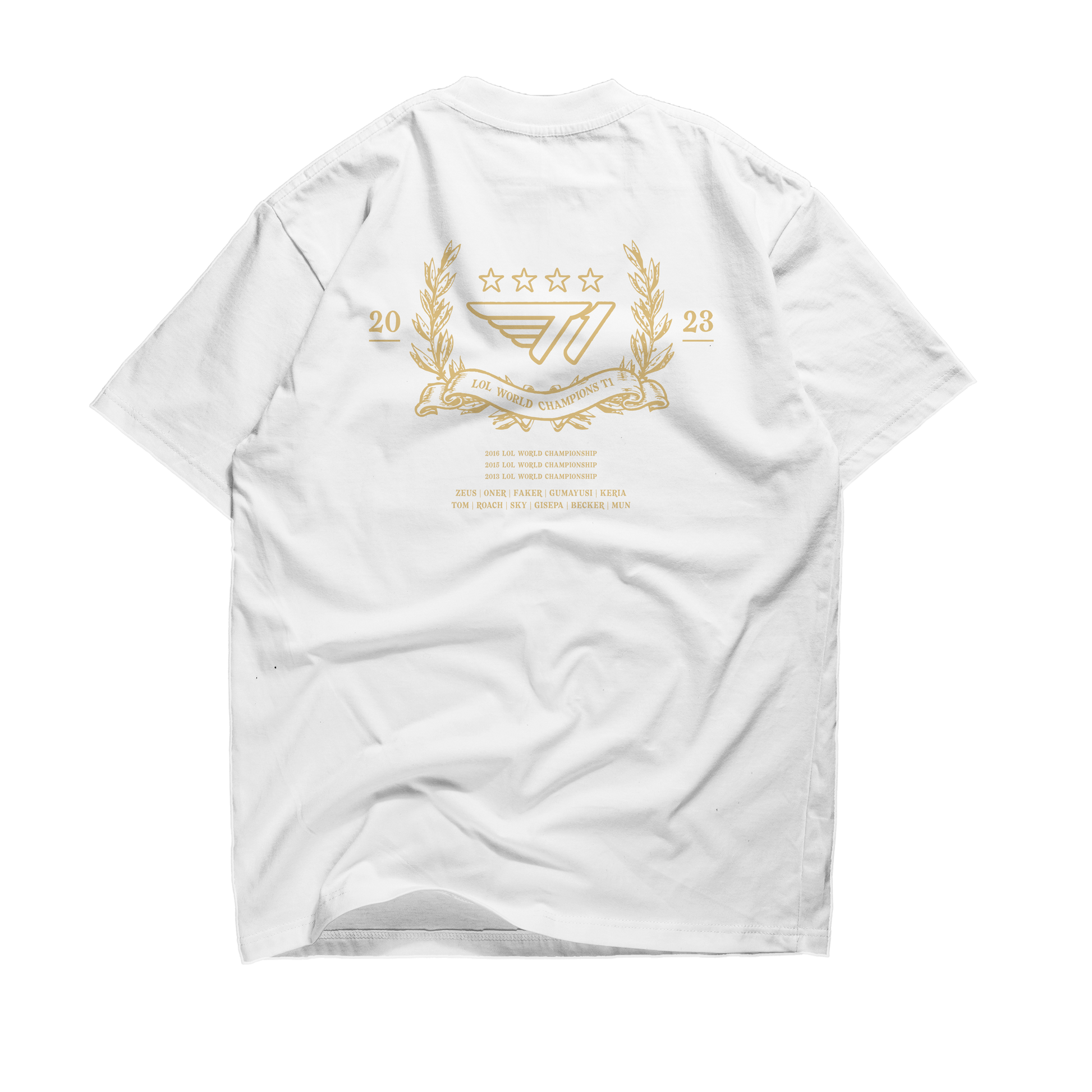 DRX&PRX限定コラボTシャツ、2023年DRX,PRX,T1ユニフォーム 2023 World Champions T1 T-Shirt – FUTAROKU